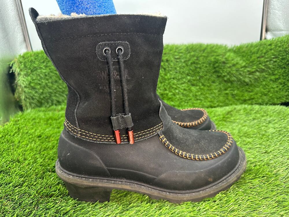 Woolrich Fully Wooly WW5310-001 Snow Boot Women's 7.5 Black Suede Waterproof